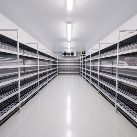GMP-compliant stability storage chamber used in pharmaceutical disaster planning for stability storage